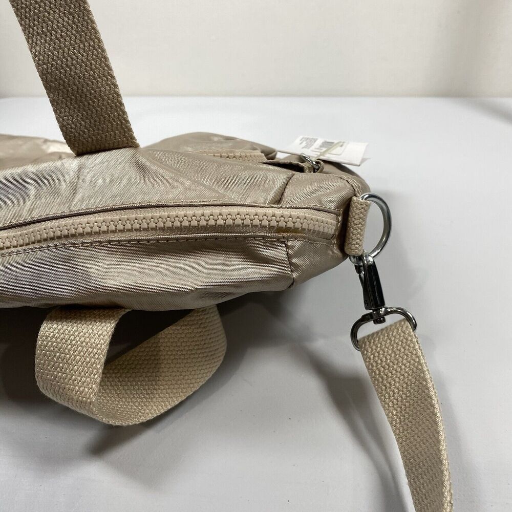 Kipling Cyrene Carry On Travel Bag Crossbody Double Handle Sparkly Gold With Tag - Picture 16 of 16